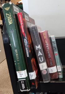 Photo of some of the most popular YA items at SCFPL in 2023